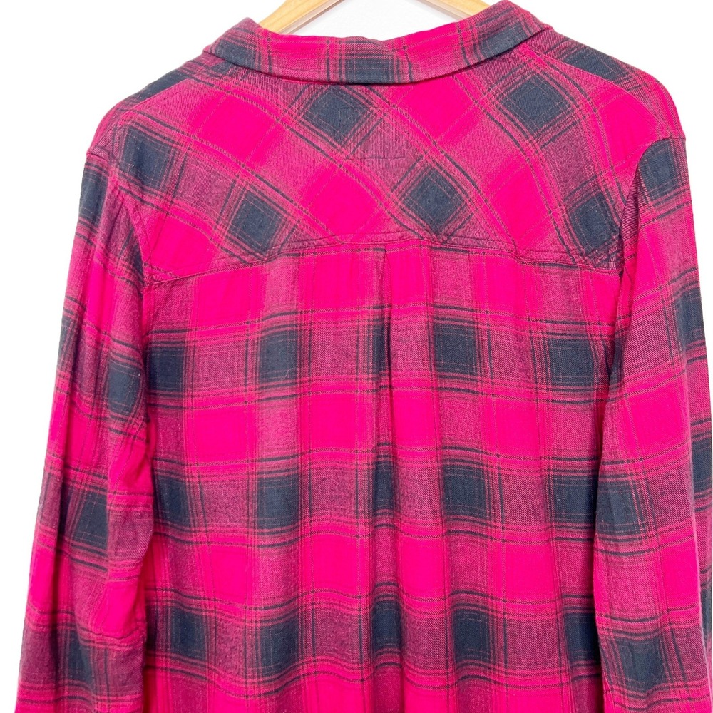 Rails Hunter Plaid Button Down Shirt Brick Black Red Check Womens Large L - Picture 5 of 8